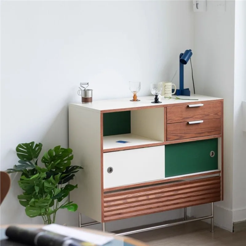Side cabinet Locker Color restaurant bookcase Storage side cabinet