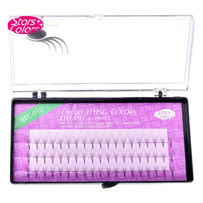57 Bundel/kotak Bulu Mata Cluster 6D 0.07mm C curl Alami Panjang Model Kipas Ekstensi Bulu Mata Kecantikan Riasan
