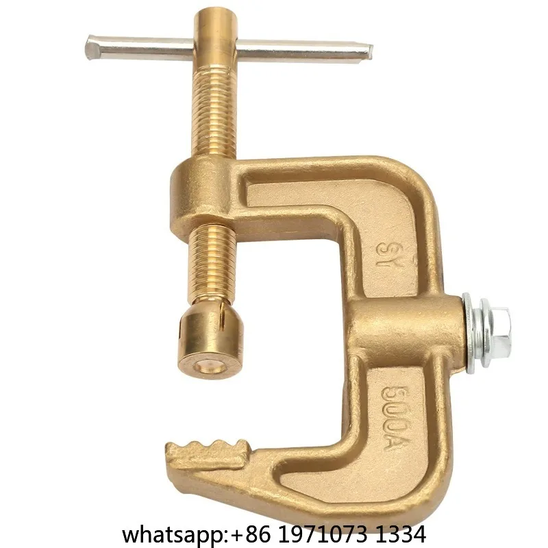 High Power Ground Earth Clamp 500A Brass Material Classical G Shape Ground Welding Earth Clamp for Welding Machine