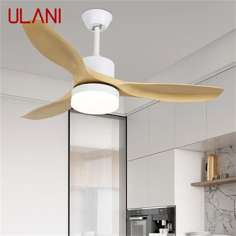 

ULANI Modern Fan Light Luxury Living Room Restaurant Bedroom Study LED Ceiling Fan Light Remote Electric Fan Light