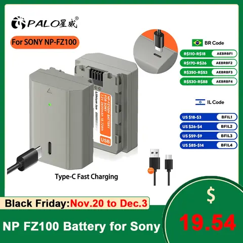 Akumulator NP-FZ100 NP FZ100 NPFZ100 z wejściem 5 V 2a typu C do Sony A7 III Alpha A7R III A7R IV A7M4 A7M3 A9 A9R FX30 A6600 A7S3