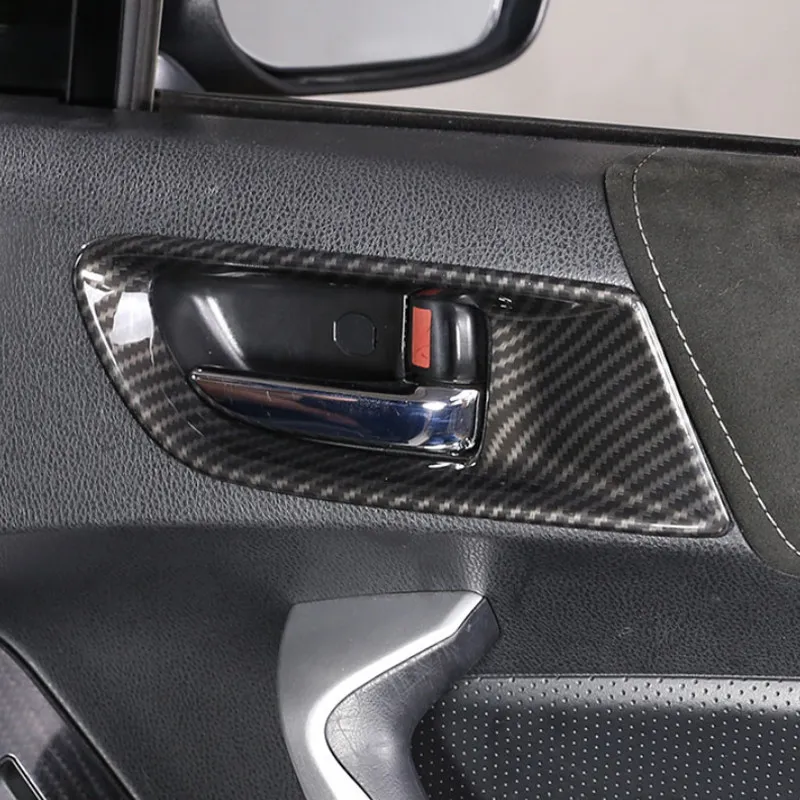 لتويوتا 86 سوبارو BRZ 2012 - 2020 ABS ألياف الكربون الملمس سيارة الباب الداخلي لوحة مقبض انتزاع الأبواب السلطانية الغطاء الواقي الكسوة