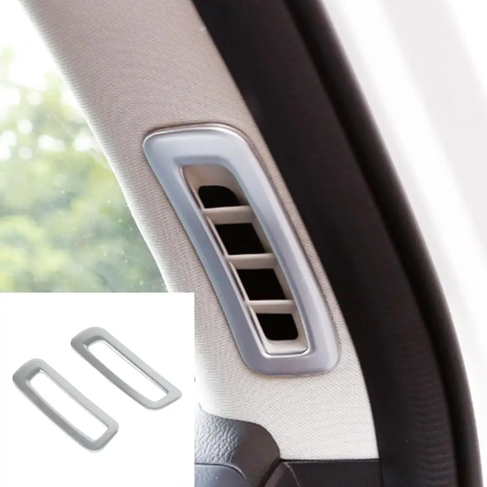 Chrome Carbon fiber Car Front Window air conditioner Vent outlet trim Cover Interior Mouldings For Mazda CX-5 CX5 2017 2018 2019