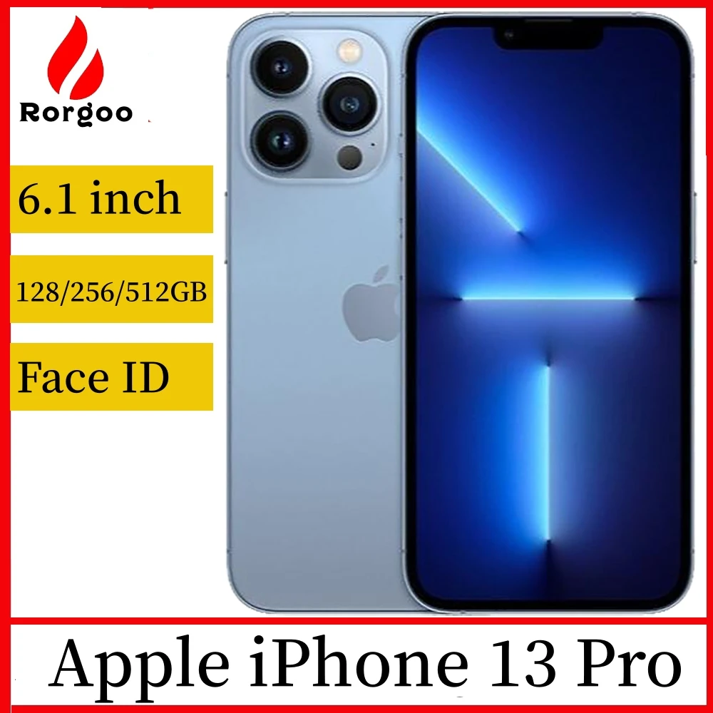 Original Apple iPhone 13 Pro 128 GB 256 GB 512 GB ROM entsperrt 13 Pro 5G A15 Bionic Face ID 6,1 Zoll OLED NFC 3X 12 MP Kamera Handy