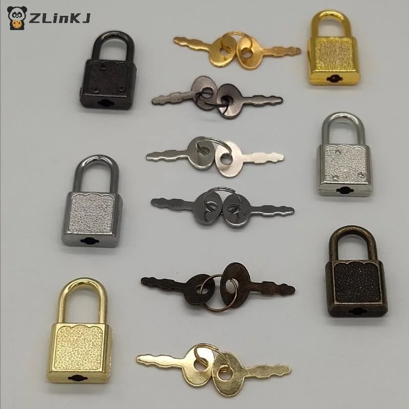 ▶1Pcs Mini Metal Padlock With Matching Keys Multiple Colors Perfect For Jewelry Boxes Diaries Luggage And Small Bags
