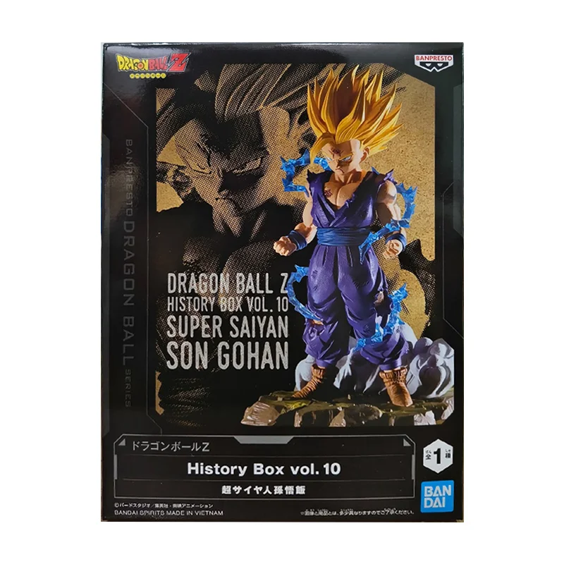 Bandai Banpresto Dragon Ball Z History Box Vol.10 Super Saiyan Son Gohan 12Cm Original Anime Figure Model Toy Gift Collection