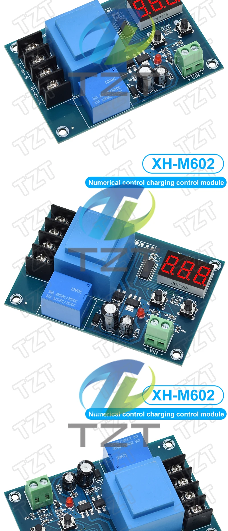 XH-M602 Digital Control Battery Charging Control Module AC 220V Lithium Storage Battery Charger Control Switch Protection Board – Detail 9
