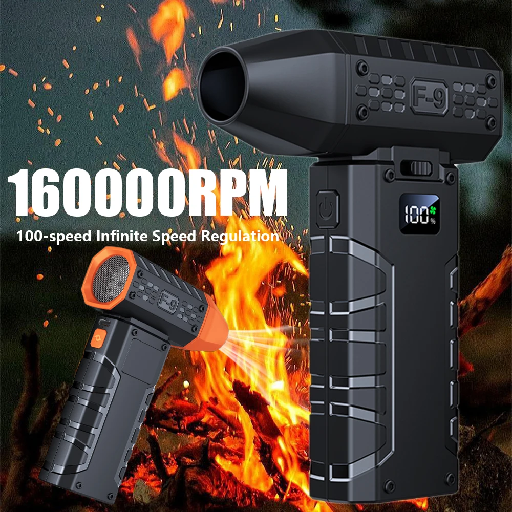 

Car Blower Fan 160000 RPM Powerful Air Blower for PC Brushless Mini Blower 52m/s Handheld Turbo Violent Fan Outdoor Camping Dry