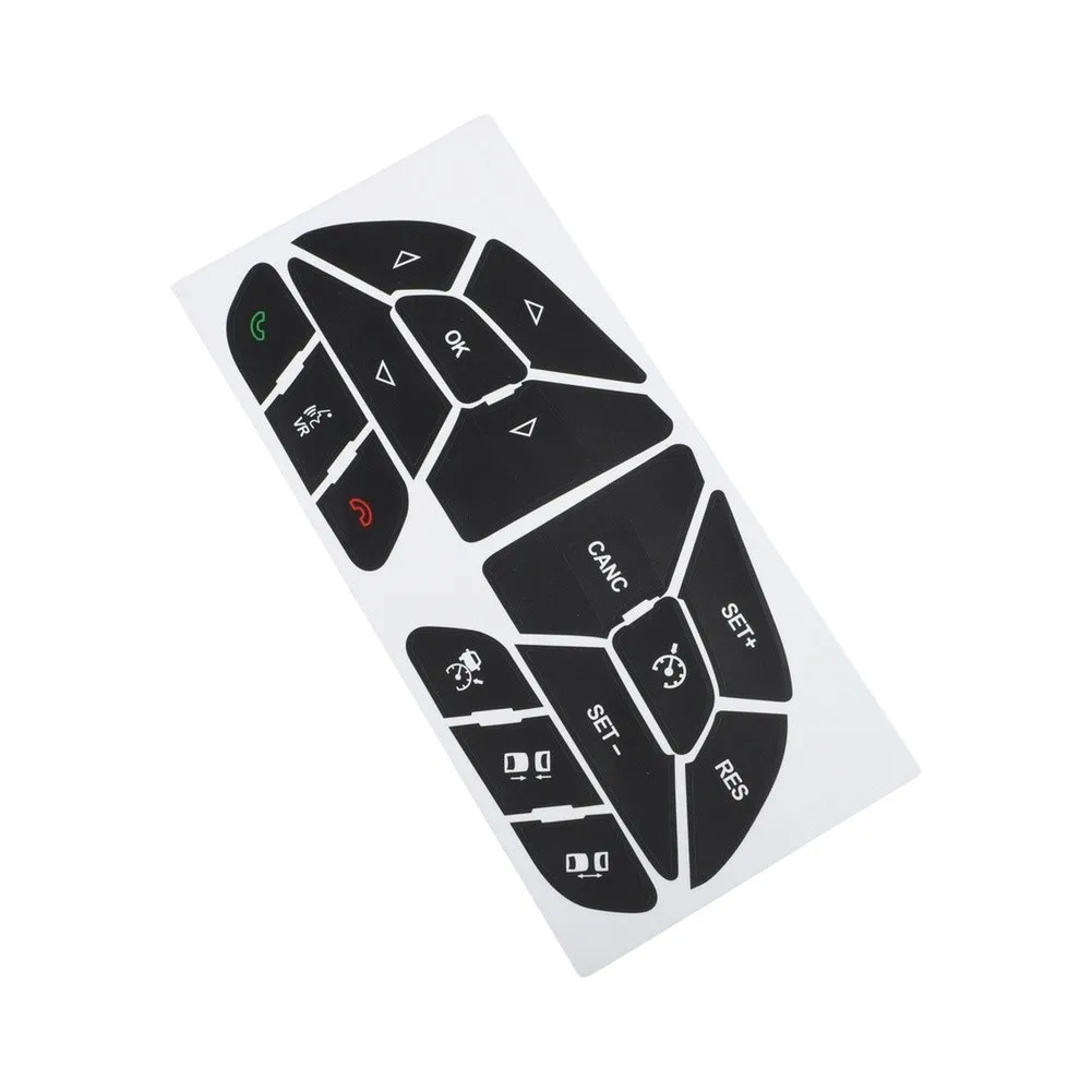 Steering Wheel Button Vinyl Overlay Sticker for Jeep For Cherokee (2014-2021) and For Commander (2015-2019) Interior Use