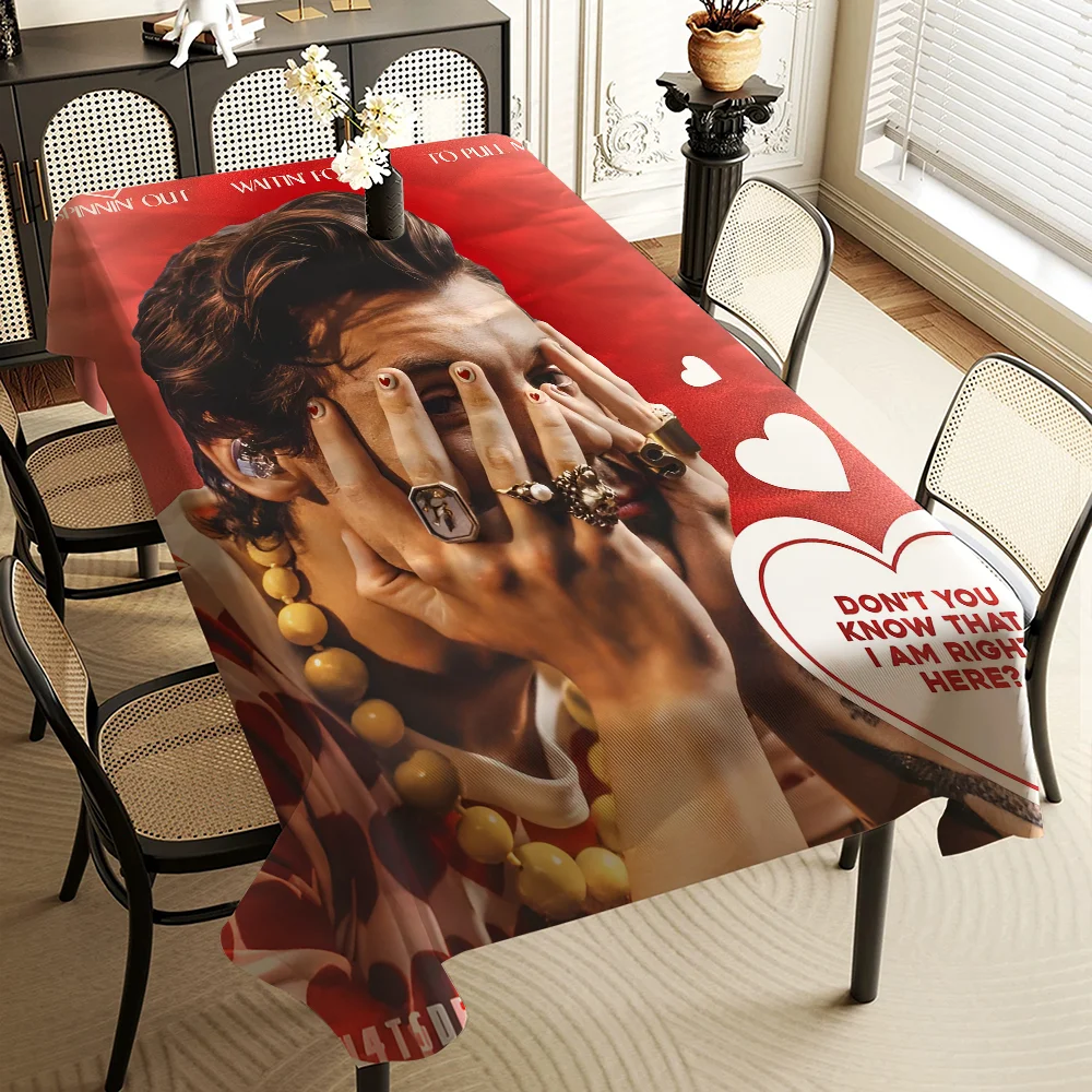 

Singer H-Harry Styles. Pattern Tablecloths Summer Washable Picnic Party Rectangle Table Cover Home Dining Decor