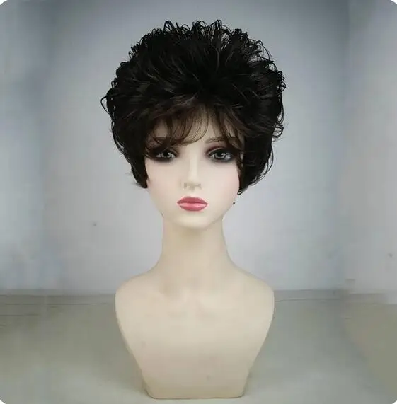 Wig Short Fluffy Curly Heat-Resistant Synthetic Hair Wig Suitable for Parties and Daily