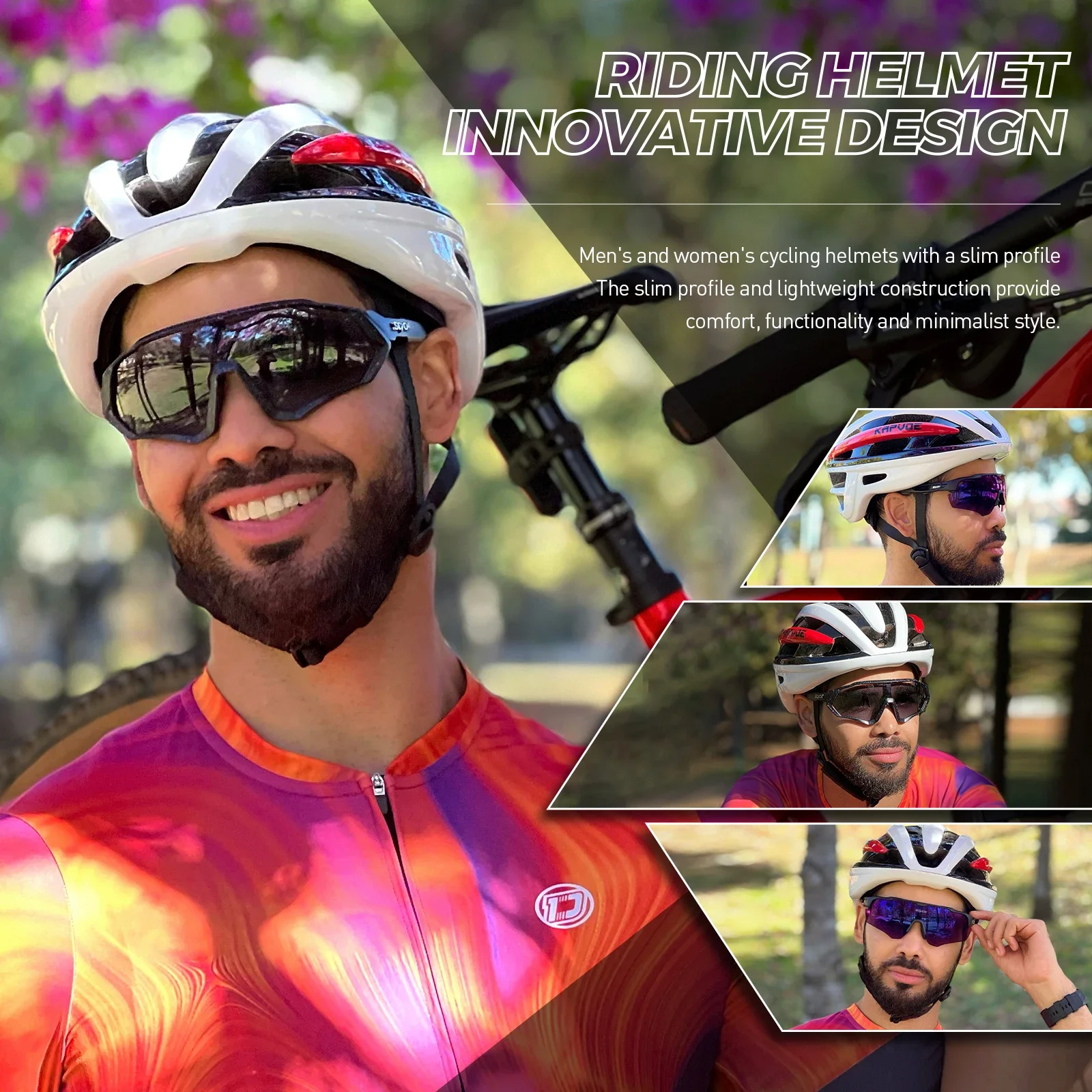 Kapvoe Bicycle Helmet Streamline Aero MTB Road Bike Helmets Racing Cycling Helmet Route Summer for Men Women Female Lightweight
