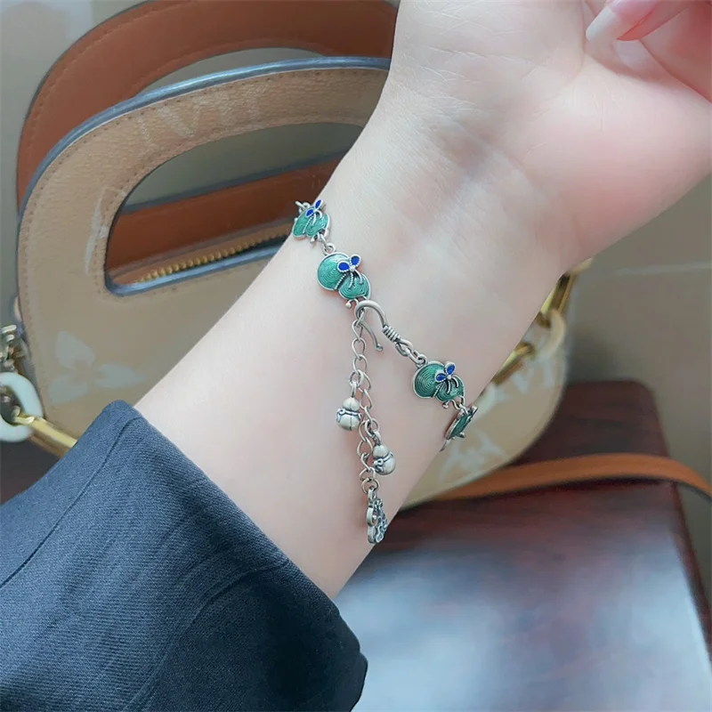 

Sterling Silver Bracelet S925 For Woman Female Girl Original Manual Lovers Retro Style Popular Gift Fashion Boutique Jewelry