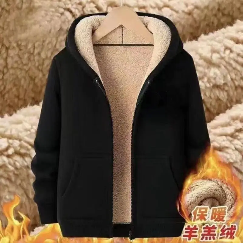 

Plus Size Clothes Man Clothing Hooded Cardigan Jacket Autumn Winter Clothes Leisure Hoodie Velvet Loose M-5Xl Homewear New Style