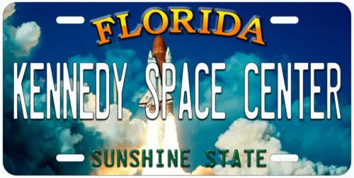 Kennedy Space Center Florida Novelty Car License Plate Aluminum