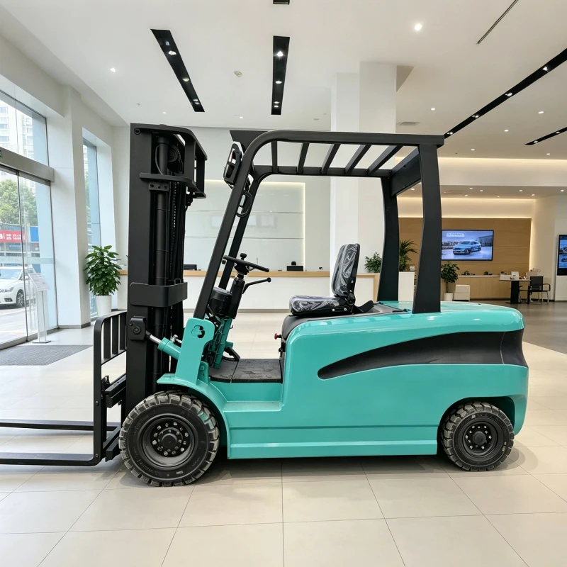 Chariot élévateur contrepoids électrique 2026 avec pneus antidérapants pour la logistique d'usine et l'entrepôt, personnalisable
