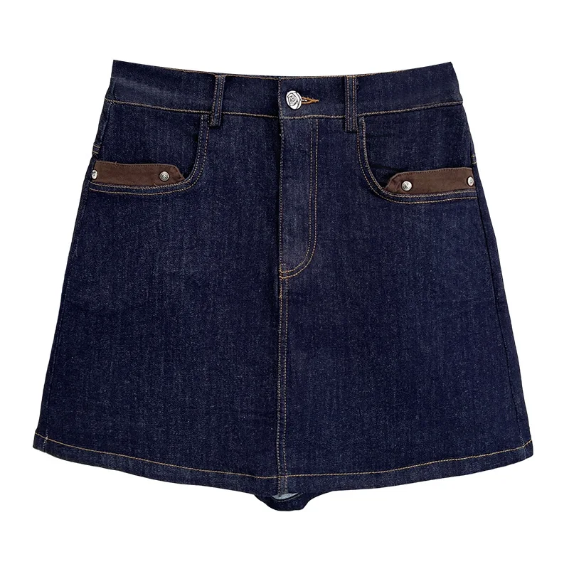 

Новые джинсы размера плюс, брюки-кюлоты, повседневные искусственные брюки из двух предметов, юбка трапециевидной формы, 100 кг, женские джинсовые шорты 2868