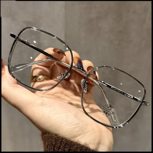 Imagen 2 del producto OKH Gafas de miopía con montura cuadrada grande a la moda para hombres y mujeres, gafas graduadas antiazules para leer