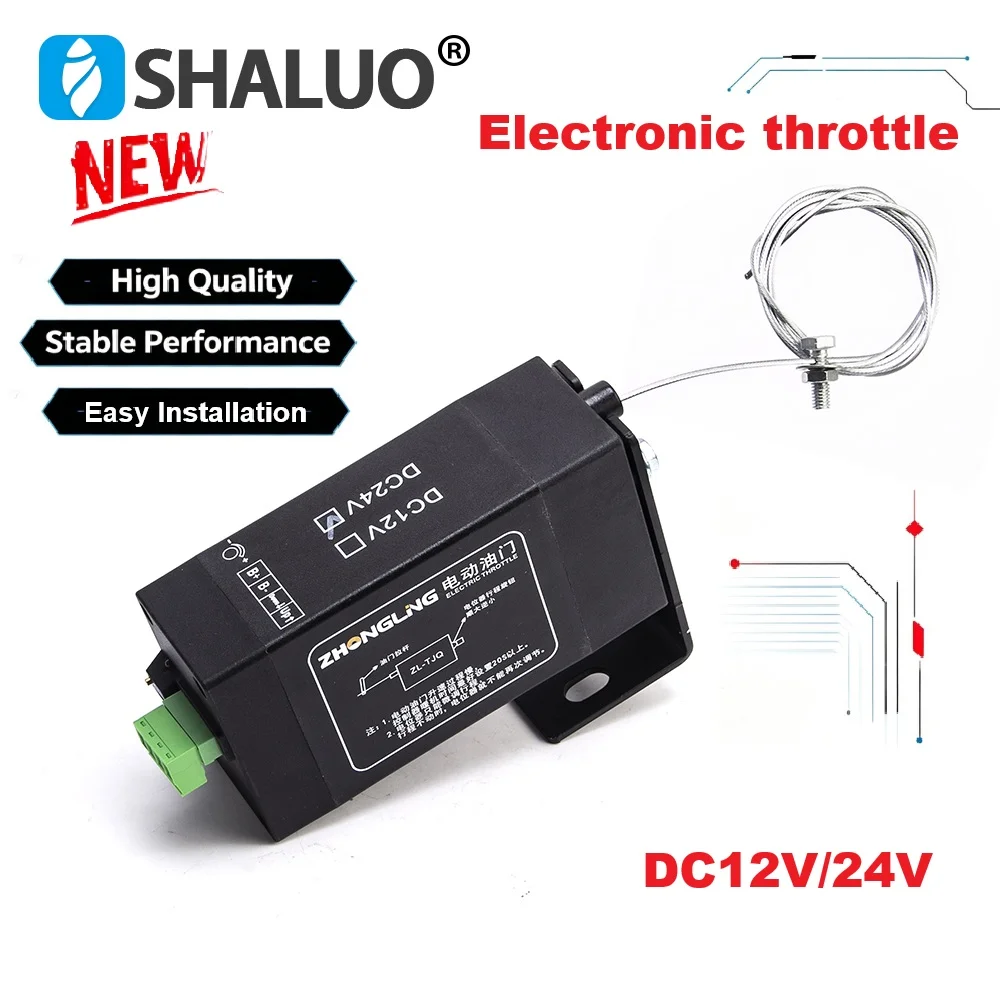DC12V 24V Diesel Engine Electronic Throttle Generator Controller Flameout Shut-off Valve Switch Generator Parts Accelerator