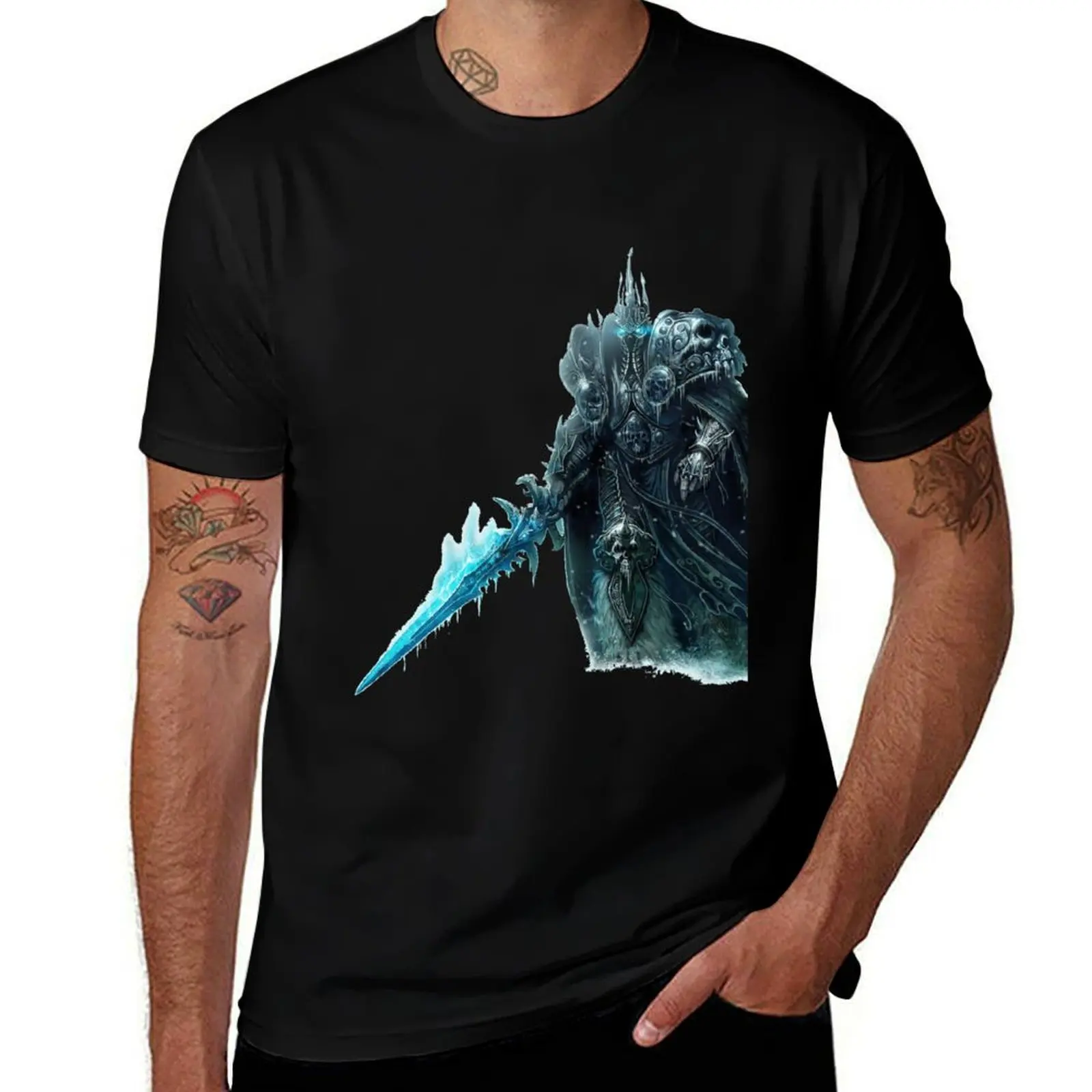 

7903 The Lich King from World of warcraft T-Shirt croswit shirt man graphic shirts shirts graphic tees mens t shirt graphic