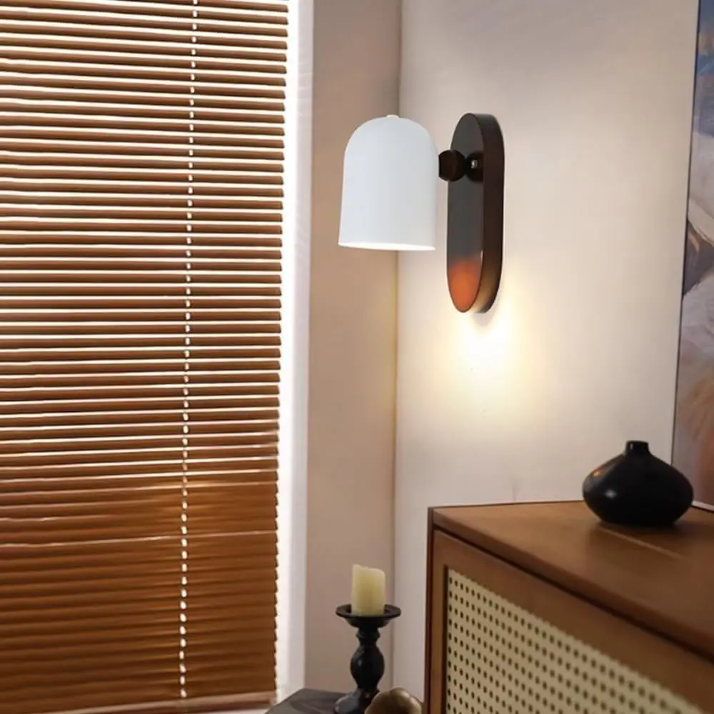 

Винтажный вращающийся светоизлучающий диод, изголовье спальни, темный орех, твердый светильник для украшения интерьера