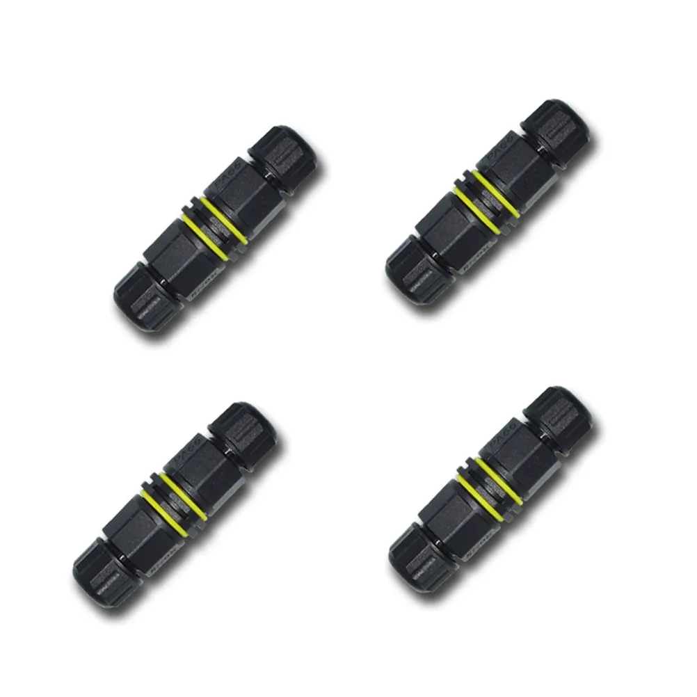 3 Pin 2 Way IP68 Waterproof Connector Screw Terminal Adapter for LED Light Wiring Strong Conductivity Anti Oxidation Shock