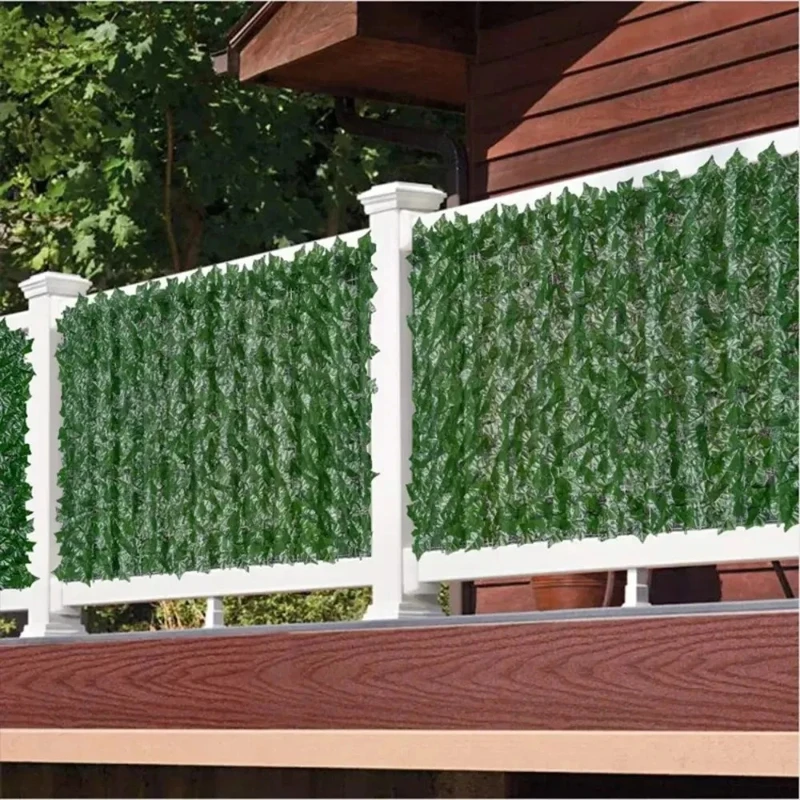 

1pc Artificial Green Leaf Fence Panels Faux Privacy Screen for Home Outdoor Garden Balcony Yard Decorative Shield