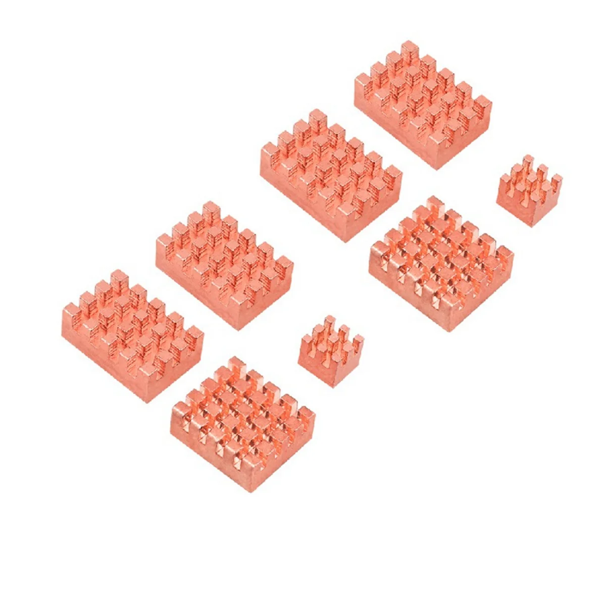 Медный радиатор T07C-8 в упаковке для Raspberry Pi 5, радиатор, кулер процессора с термолентой для Raspberry Pi 5