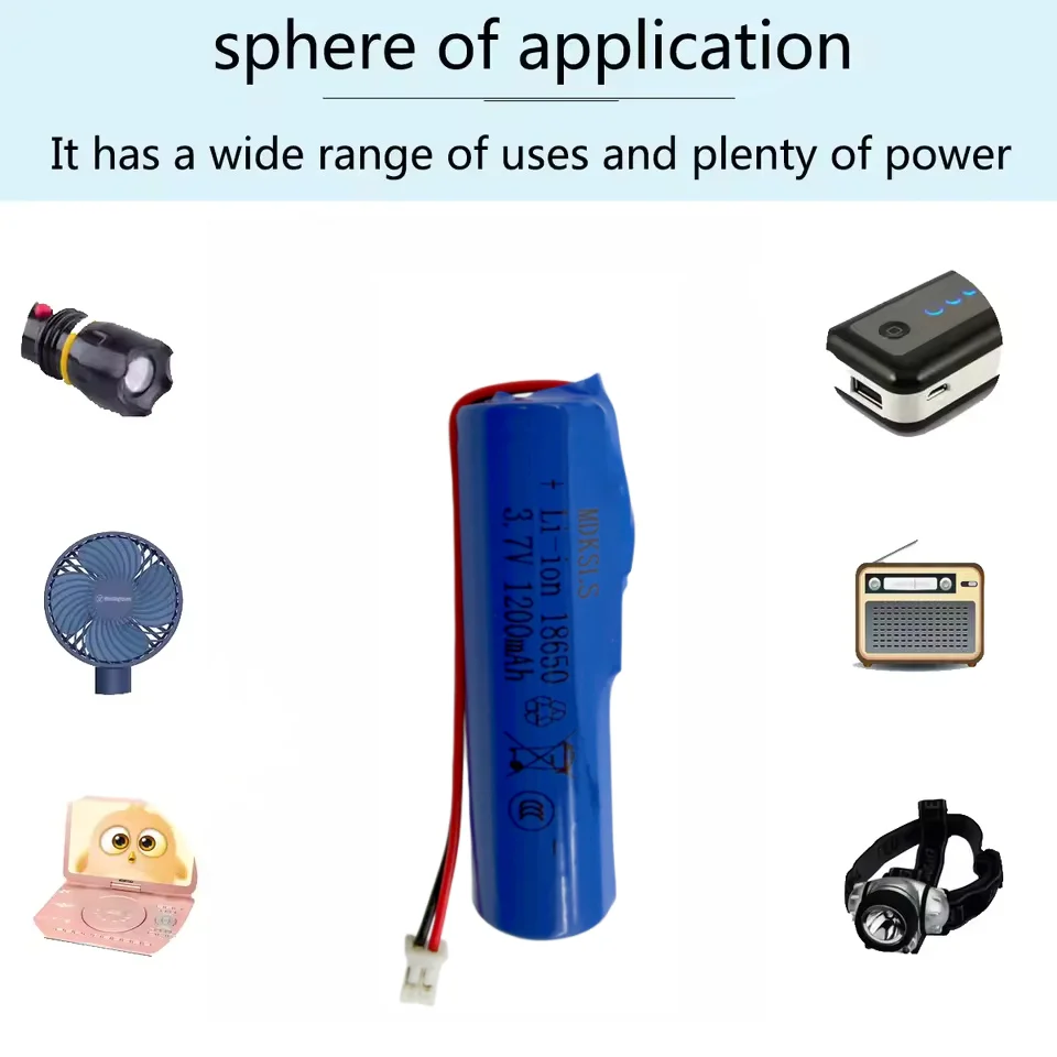 3C High-Rate Discharge XH2.5MM 9.62WH 18650 1200mAh 3.7V Rechargeable Battery FOR Sweeper Long-Lasting DIY Power Tool