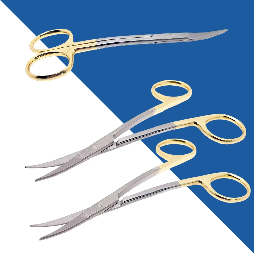 S Type Dental Surgical Scissors Stainless Steel High Precision For Ophthalmic And Medical Dissection Use