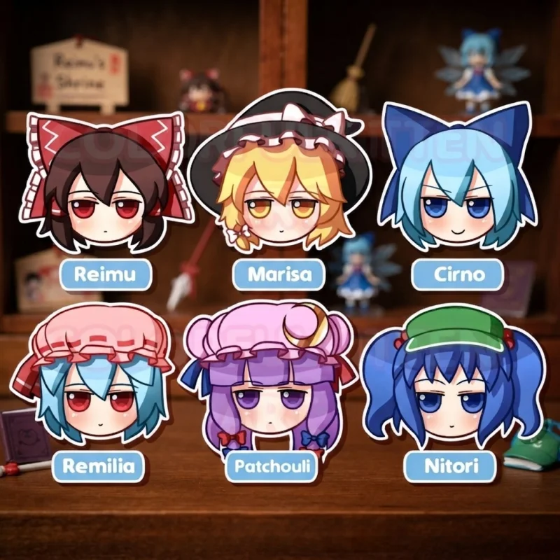 Акриловые брелоки Touhou Reimu Reiuji Utsuho 3 см для телефона, аниме-персонажи, подвески для рюкзаков, декоративные аксессуары, подарки