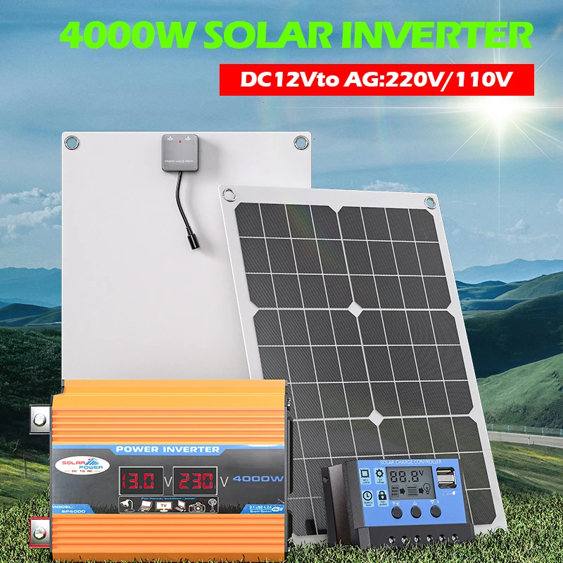 

6KW Off-Grid Solar Power System with Pure Sine Inverter 100A MPPT Controller & Wiring - Home/RV Energy Solution