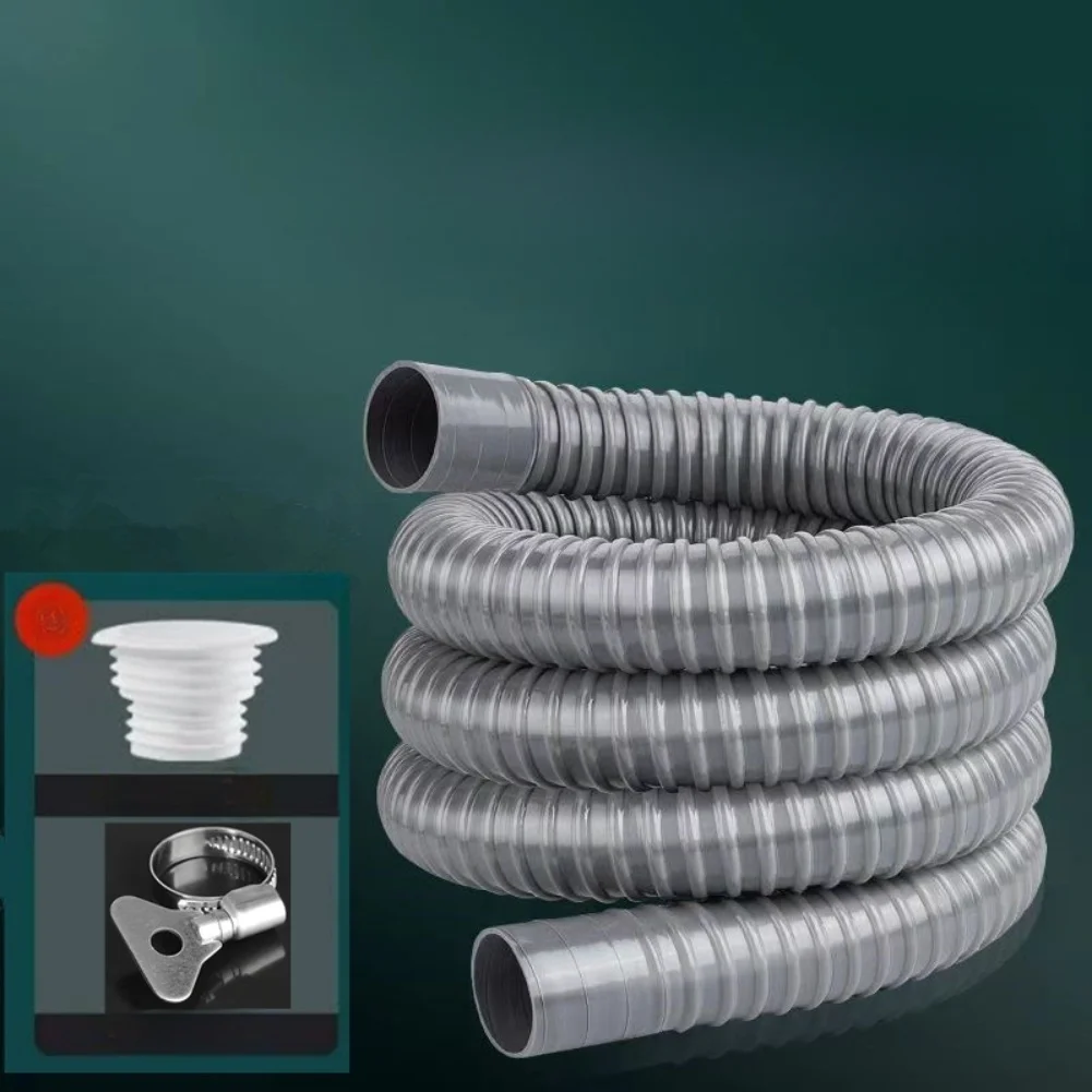 70cm Anti-Odor Flexible Drain Hose with Clamp and Sealing Ring for Bathroom or Kitchen Sink Plumbing Applications