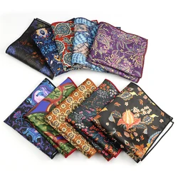 Newest Polyester Hankies Beautiful Floral Pocket Square Handkerchief Casual Narrow Lover's Day Wedding Daily Wear Suit Accessory