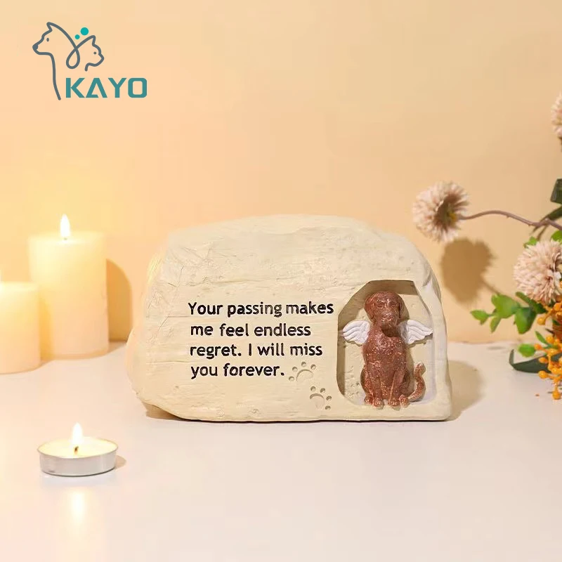 

Eternal companionship Pet urn Cat dog pet Funeral box Resin memorial box Memory protection box