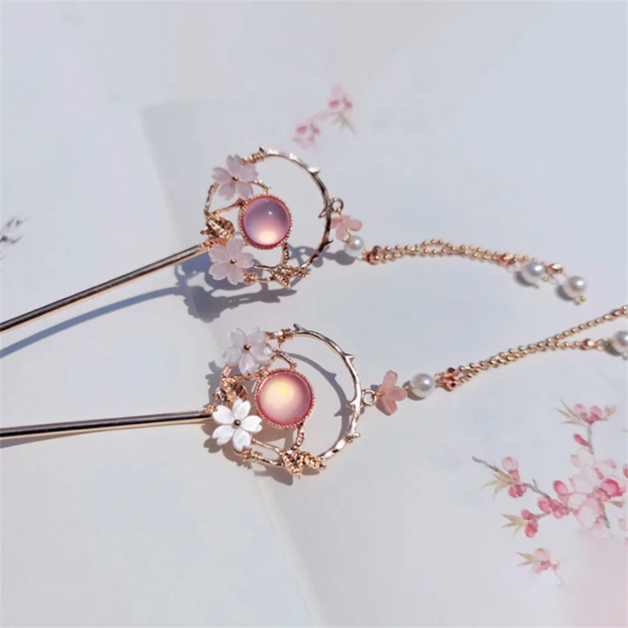 bride Chinese Style Hair Sticks Vintage Metal Chopstick Women Hairpins Hair Clip Pin Headwear Wedding Hair Jewelry Accessories