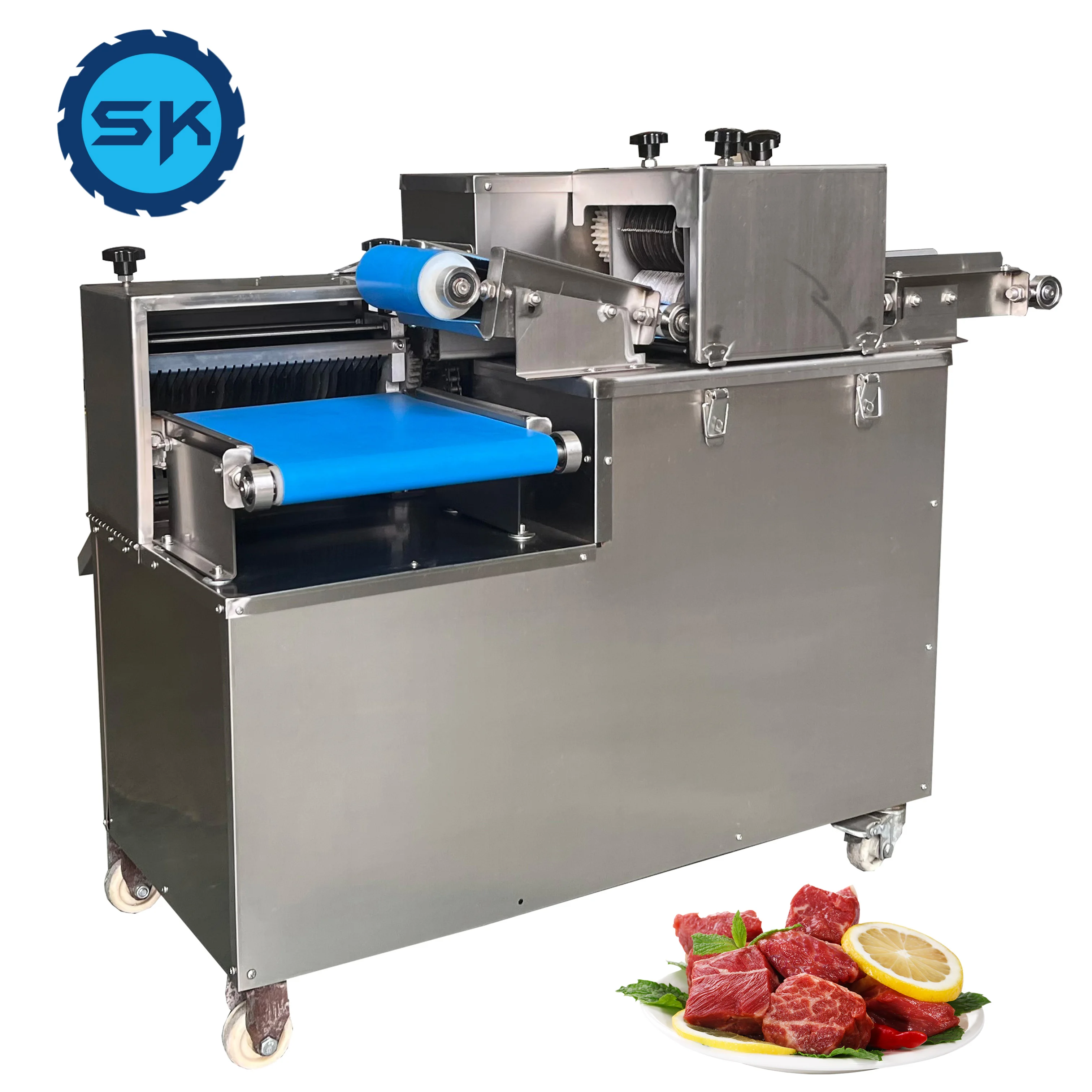 Automatic Stainless Steel Fresh Meat Frozen Beef Cube Meat Cutting Nachine Dicer