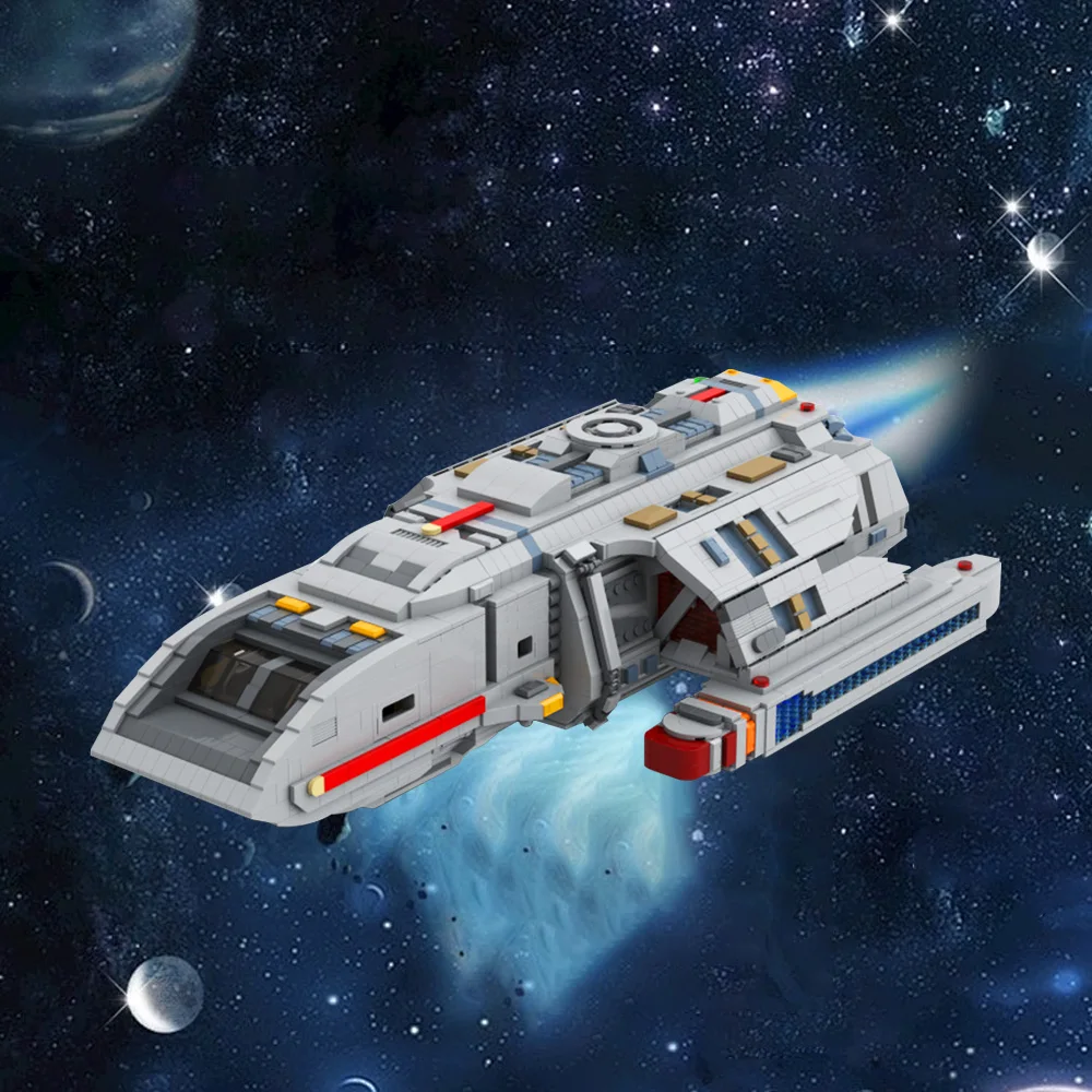 MOC Space Runabout Building Blocks Model USS Runabout Space Spaceship DIY Bricks Creative Assembly Toys Collection Display Gifts