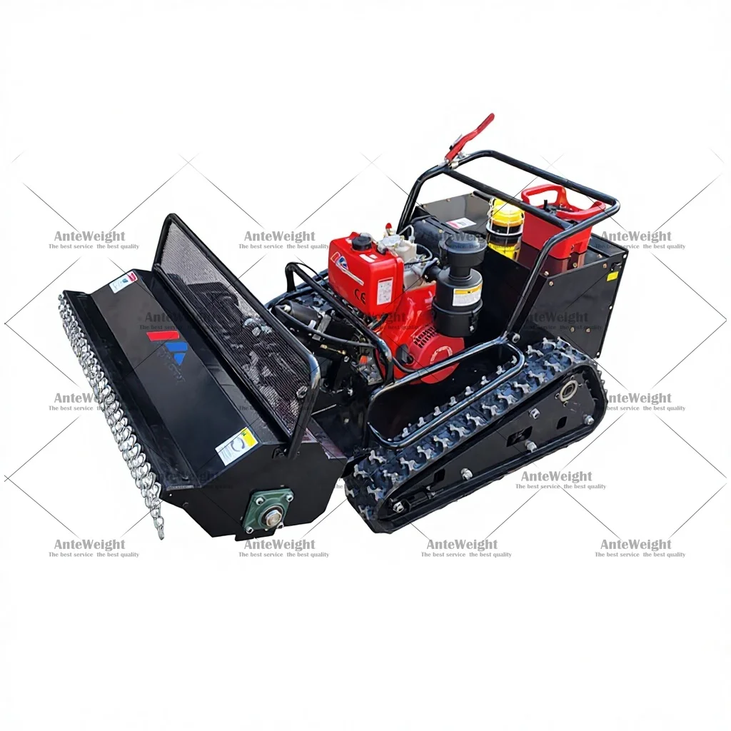 Remote Control Industrial Grade Petrol Lawn Mower RC Crawler All Terrain Slope Mowing Machine Tracked Radio Controlled Grass