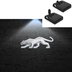 2pcs Wireless For Ford Puma Cougar Logo ST Line MK2 MK3 MK4 LED Car Door Projector Lights Logo Decor Welcome Lamps