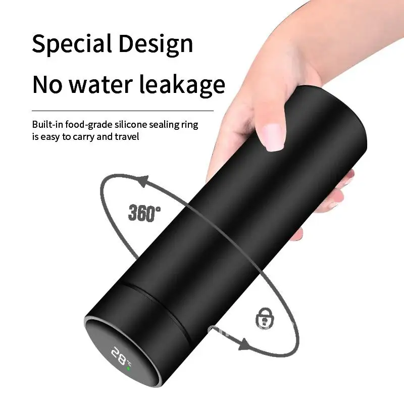 

500ML Intelligent Water Bottle Cooler Stainless Steel Thermos Vacuum Sport Coffee Flasks Display Temperature Leakproof bottle