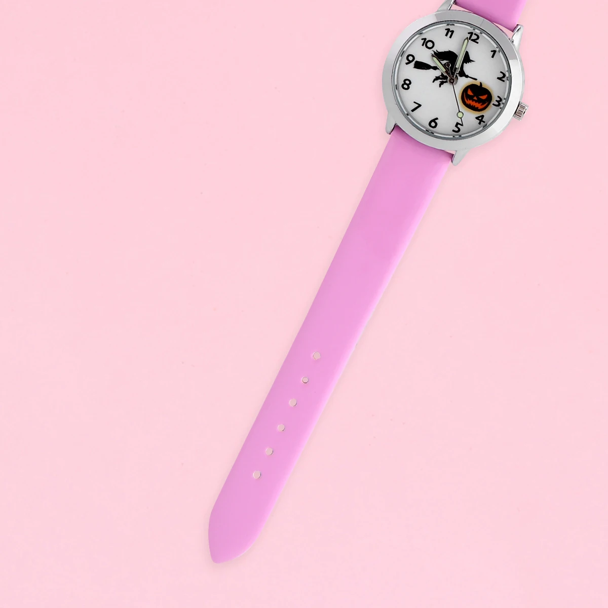 

Luminous Pointer Watch Quartz Kids Student Witch Wristwatch Halloween Durable Safe Precise Movement Clear Numbers Comfortable