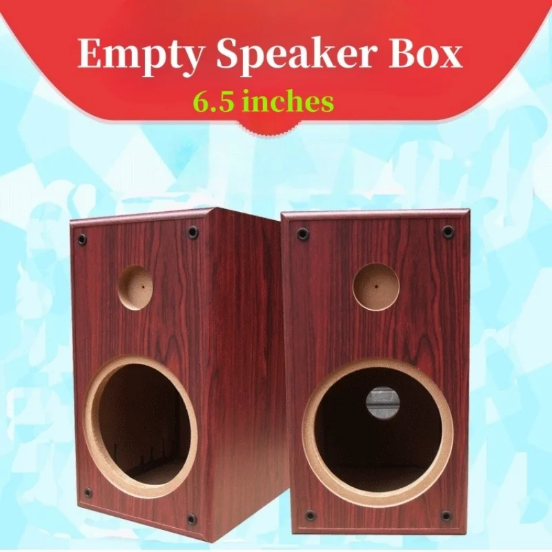 

6.5-inch Speaker Empty Box,Speaker Box ,DIY Woofer+Tweeter Head Density Board Housing,1Piece Sound Box,Customized Hole Diameter