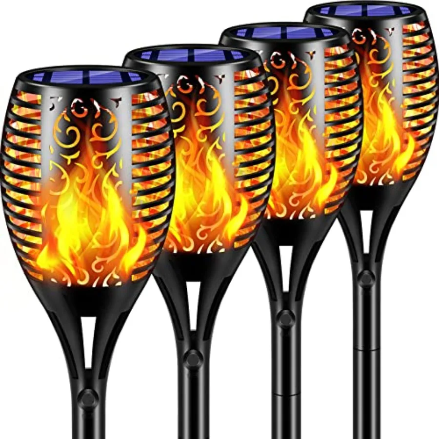 Solar Lights Outdoor 99 LED Higher and Larger Flickering Flame Solar Torch Lights 43