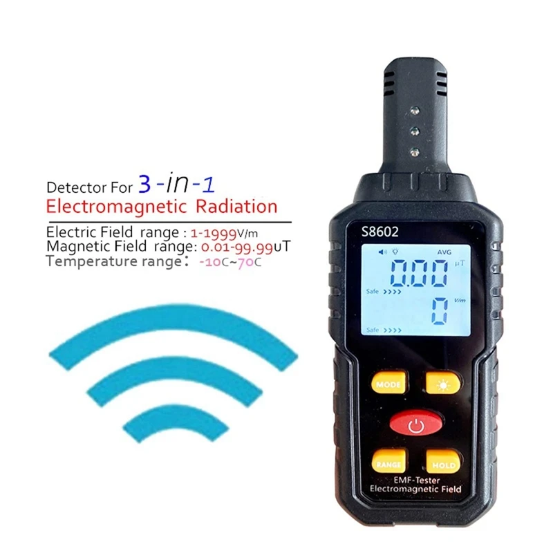 S8602 Radiation Dosimeter Electromagnetic Radiation Equipment Radiation Meter Tester 3 In 1 Accessories Counter