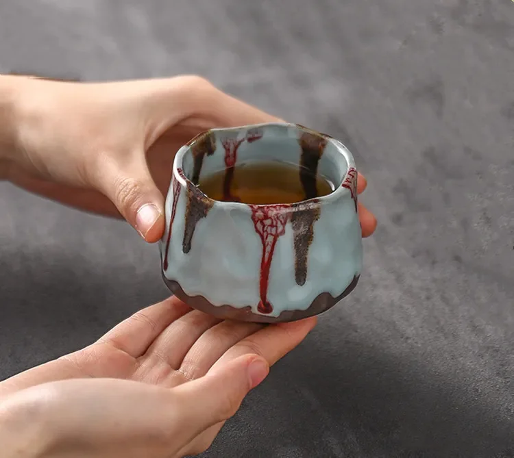 

Creative Ceramic Tea Cup Stoneware Espresso Cup Handmade Vintage Porcelain Cups Frosted Drinkware Bottle Kubki Do Kawy I Herbaty