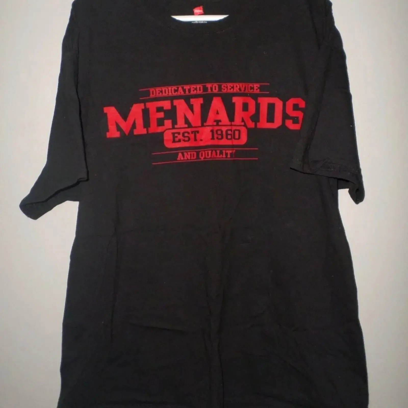 MENARDS logo tee XL chain construction Wisconsin contractor 1960 T shirt college vintage Washed designer clothes Stylish