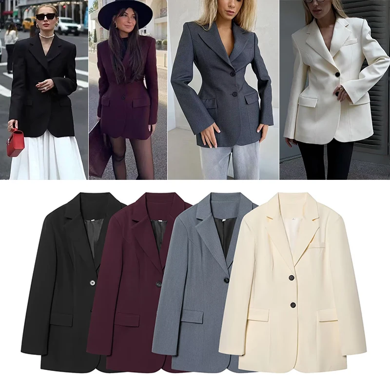 

Women's Blazer Coat 2026 New Spring Fashion Slim-fit Commuter Blazer for Women Ladies Blazer Top Casaul Chic Women Outerwear
