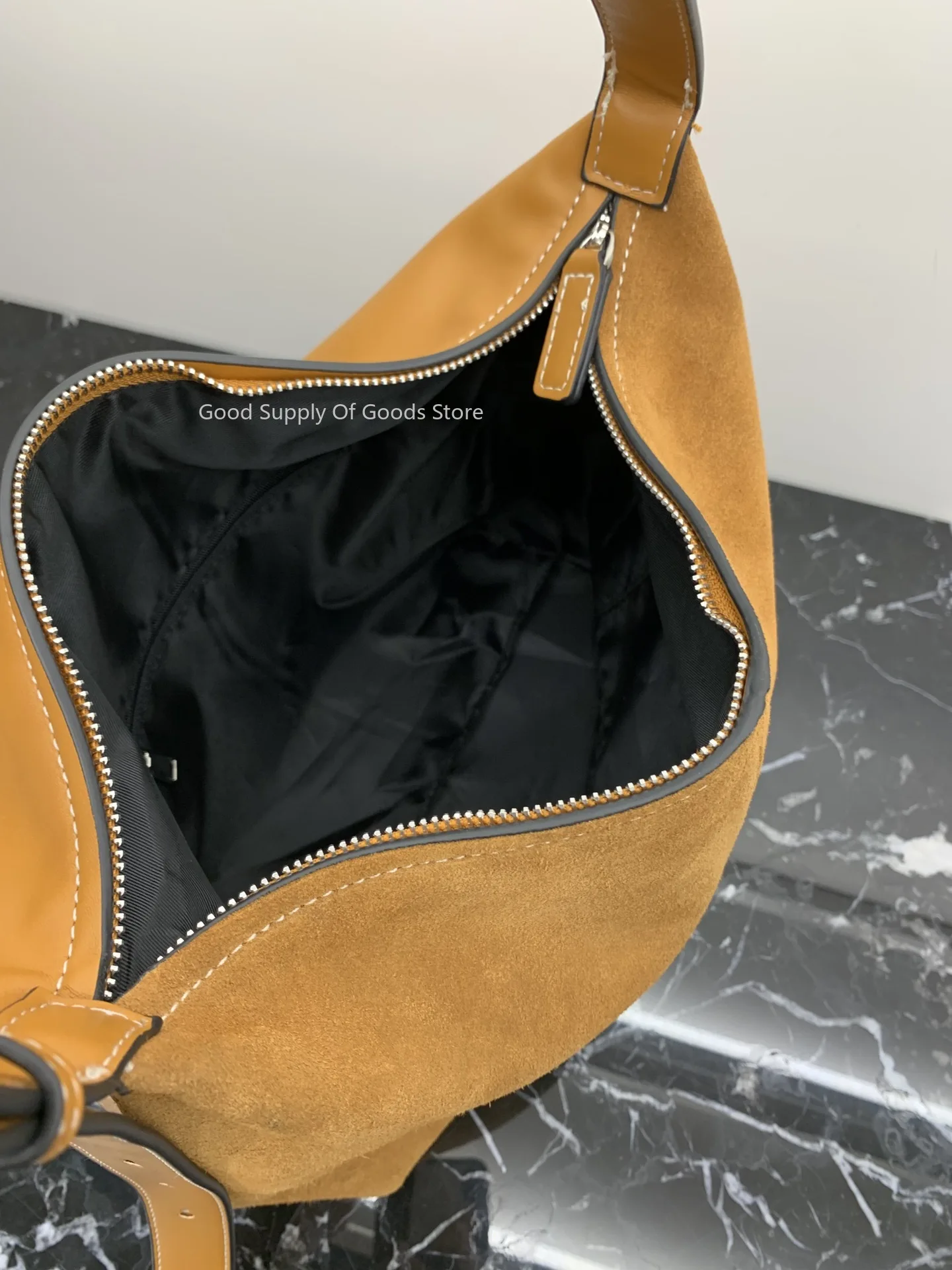 2025 bolso de ante Vintage para las axilas para las mujeres desplazamientos diarios señoras de gran capacidad bolso de mano de cuero genuino bolso de hombro de las mujeres