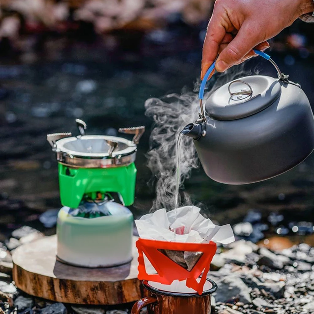 

1.4l Outdoor Aluminum Camping Kettle Hard Oxide Short Spout Design Smooth Pour Boiling Kettle for Hiking Picnic Portable Tea Pot